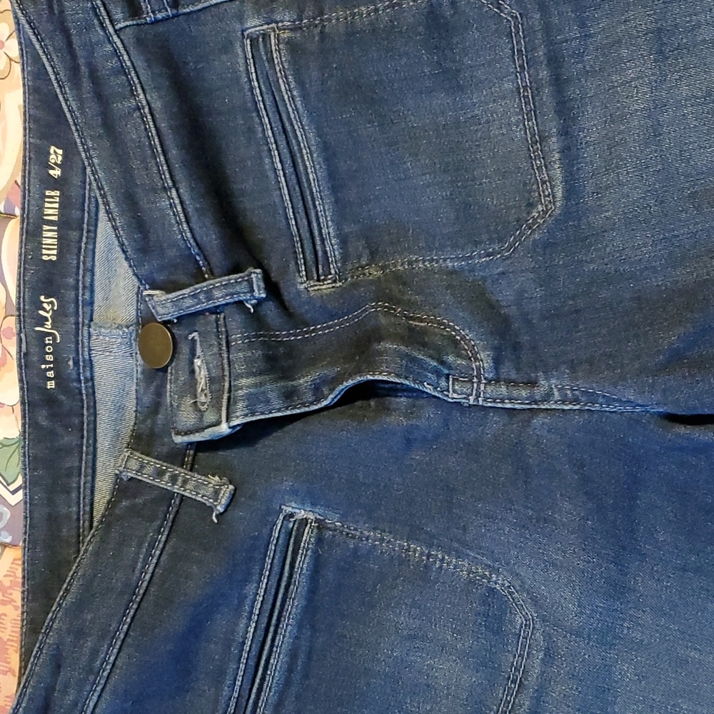 MAISON JULES SKINNY ANKLE JEANS SZ 4/ 27 INSEAM